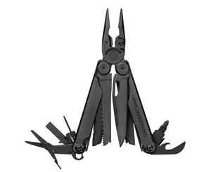 Leatherman Wave Plus Black Stainless Steel Multi tool with Button Sheath - Black