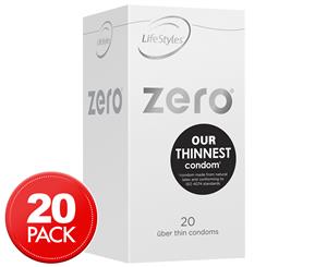 LifeStyles ZERO Uber-Thin Condoms 20-Pack