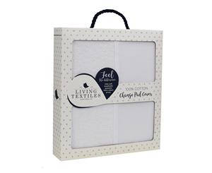 Living Textiles Jersey Change Pad Cover White/Towelling