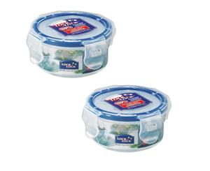 Lock & Lock 100ml Extra Small Round Storage Containers Set of 2