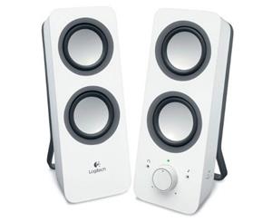 Logitech Z200 Multimedia Speakers Snow White 10W RMS 3.5mm Jack Volume Bass Power Control Node 2yrs Wty
