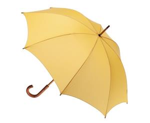 Manual Wood Umbrella Yellow