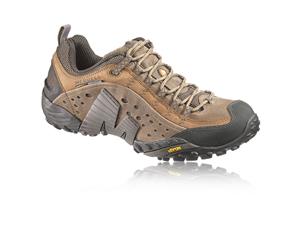 Merrell Mens Intercept Brown Grain Leather Trail Walking Shoes Hiking Sneakers