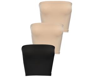 Mini Strapless Tube Top/Skirt - 3 Pack - 2 Nude 1 Black