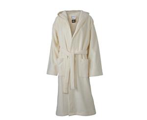 Myrtle Beach Adults Unisex Functional Hooded Bath Robe (Cream) - FU513