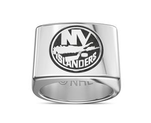 New York Islanders Ring For Men In Sterling Silver Design by BIXLER - Sterling Silver