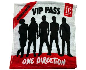 One Direction Childrens Girls Official Boyfriend Face Cloth / Flannel (White/Black/Red) - HT284