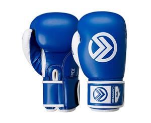 Onward Colt Leather Boxing Gloves  Sparring And Training Boxing Kickboxing Mma Gloves  3D Cushioned Inner Lining With Hook And Loop Closure - Blue
