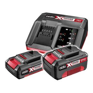 Ozito Power X Change 18V 2.0Ah And 4.0Ah Li-Ion Battery And Charger Pack