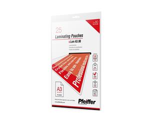 Pfeiffer A3 Laminating Pouches 80 Mic 25-Pack (R)