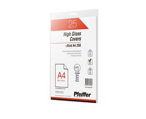 Pfeiffer High Gloss Covers A4 250gsm White 25-Pack (R)