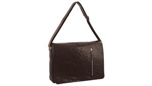 Pierre Cardin Rustic Computer Leather Bag - Brown