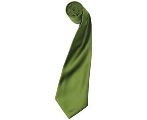 Premier Mens Plain Satin Tie (Narrow Blade) (Oasis Green) - RW1152