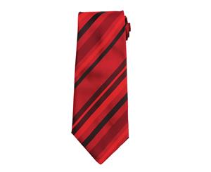 Premier Tie - Mens Multi Stripe Work Tie (Red) - RW1153