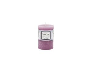 Premium 5cm x 7.6cm Lavender Essential Oil Scented Candle - Purple