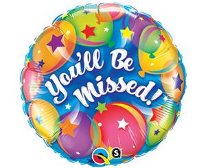 Qualatex 18 Inch Round Youll Be Missed Foil Balloon (Multicoloured) - SG4487