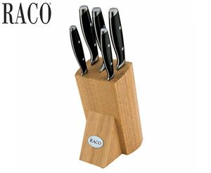 RACO 6-Piece Professional Choice High Quality Knife and Block Set - Natural/Black
