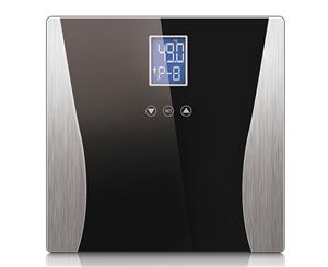 SOGA Digital Body Fat Scale Bathroom Weight Gym Glass Water LCD Electronic Black