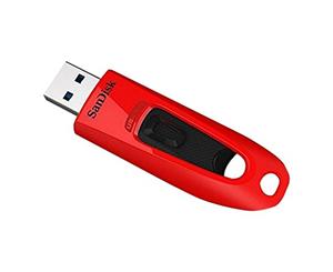 SanDisk 64 GB Ultra USB 3.0 Flash Drive - Red
