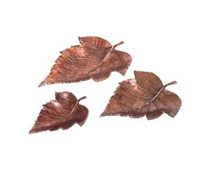 Set of 3 MAPLE 24 34 and 43cm Long Decorative Leaves - Copper