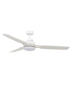 Shoalhaven 142cm 3 Blade Fan and LED Light in White/Whitewash