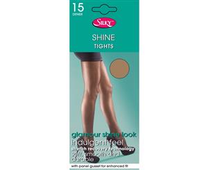 Silky Womens/Ladies Shine Tights Extra Size (1 Pair) (Nude) - LW260
