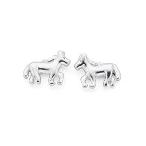 Silver Horse Stud Earrings