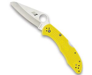Spyderco Salt 2 C88PYL2 Folding Knife 3" PlainEdge H1 Blade Yellow