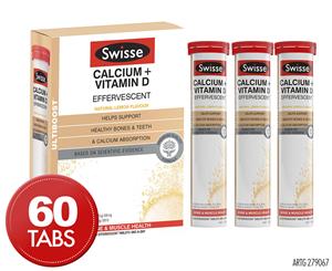 Swisse Ultiboost Calcium + Vitamin D Effervescent 60 Tabs
