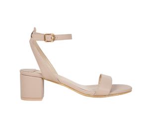 Tempest Obsessed Womens Strappy Low Block Heel Spendless Shoes - Natural