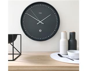 Toki - Metta Charcoal SILENT SWEEP Wall Clock with Date