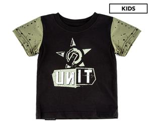Unit Kids' Bunker Tee / T-Shirt / Tshirt - Black