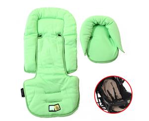 Vee Bee Allsorts Pram Stroller Car Seat Pad Infant/Baby Head/Body Support Green