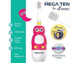 Vivatec Mega Ten Kids Sonic 360 Electric Toothbrush Owl