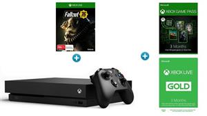 Xbox One X 1TB Console + 3 Months Game Pass + 3 Months Xbox Live Gold Subscription + Fallout 76
