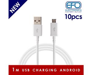 10Pc 1M Usb Charging Cable Micro Usb Connector For Samsung Htc Sony Windows 10X