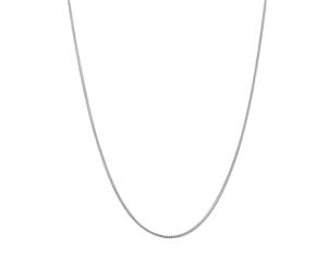 14k White Solid Gold Franco Chain Necklace 1.2mm