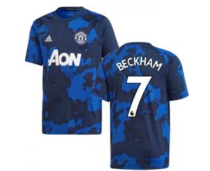 2019-2020 Man Utd Adidas Pre-Match Training Shirt (Mystery Ink) - Kids (BECKHAM 7)