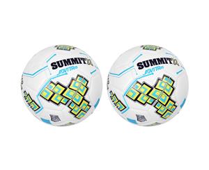 2PK Summit ADV1 Size 4 Trainer Soccer Ball/Football White Sport Indoor/Outdoor