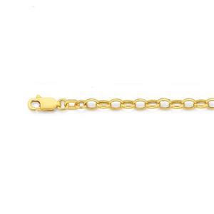 9ct Gold 19cm Oval Belcher Bracelet