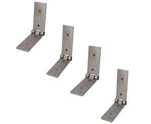 AB Tools 4 Pack Long Weld-on Butt Hinge Heavy Duty with Bushes 240x50mm Industrial