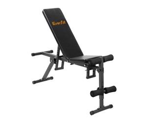 Adjustable Multi-Level Exercise Weight Flat Bench - Easy Assembly Incline and Decline Ab Press Gym Rack - Long