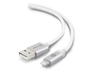 Alogic 2m Silver Prime Lightning to USB Charge & Sync Cable Apple Certified MFI