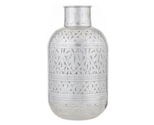 Amalfi Anvi Metal Handmade Decorative Bottle Vase Antique Silver 23x38cm