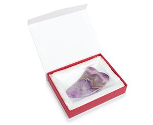 Amethyst Gua Sha- Natural Chemical Free Crystal in a Silk Lined Box