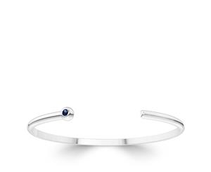 BIXLER Fine Sapphire Cuff Bracelet For Women In Sterling Silver - Sterling Silver