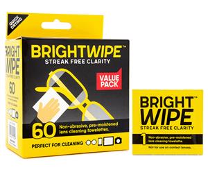 Bright Wipe Lens Cleaning Wipes 60-Pieces