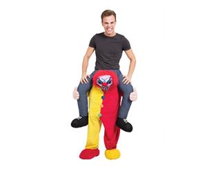 Bristol Novelty Unisex Adults Scary Clown Piggy Back Costume (Red/Yellow) - BN1721