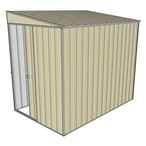 Build-a-Shed 1.5 x 2.3 x 2m Skillion Shed without Side Doors - Cream