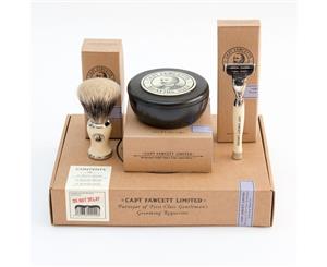 Capt Fawcett'S Shaving Gift Set - Shaving Brush Razor And Shaving Soap